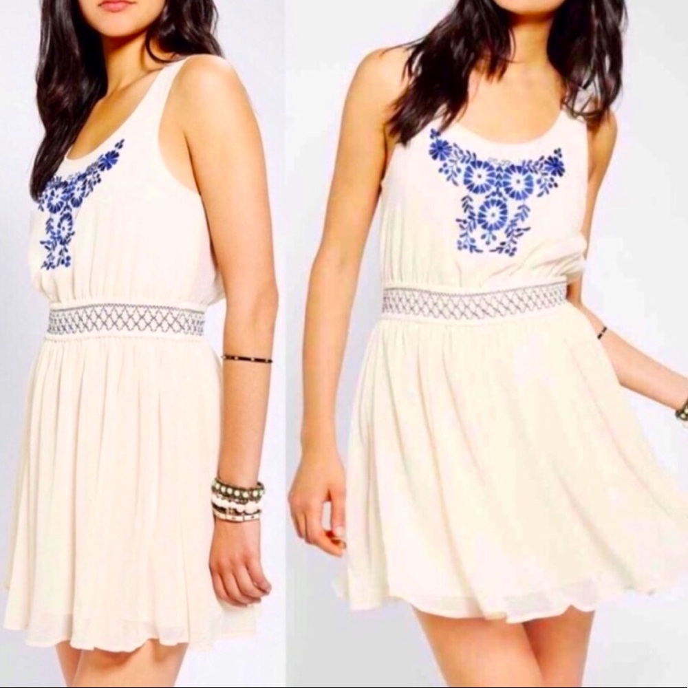 Urban Outfitters Ecote Embroidered Dress